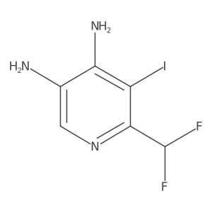 6-(Difluoromethyl)-5-iodopyridine-3,4-diamine结构式