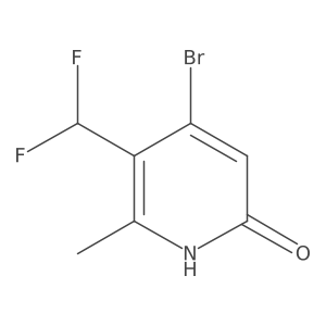 4-Bromo-3-(difluoromethyl)-6-hydroxy-2-methylpyridine Structure
