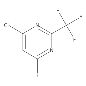 4-Chloro-6-iodo-2-(trifluoromethyl)pyrimidine结构式