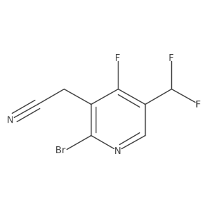 2-(2-Bromo-5-(difluoromethyl)-4-fluoropyridin-3-yl)acetonitrile结构式