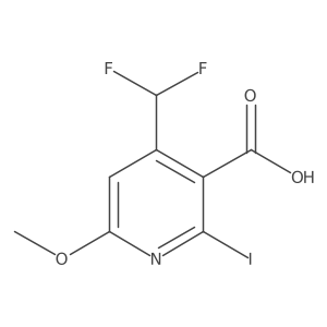 4-(Difluoromethyl)-2-iodo-6-methoxynicotinic acid Structure
