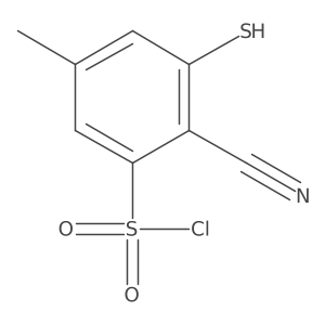 Benzenesulfonyl chloride, 2-cyano-3-mercapto-5-methyl-结构式