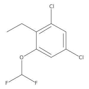 1,5-Dichloro-3-difluoromethoxy-2-ethylbenzene结构式