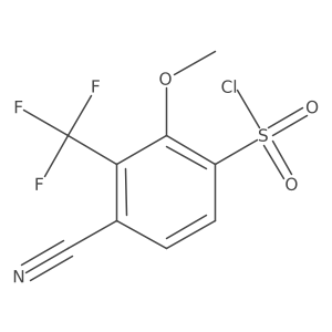 4-Cyano-2-methoxy-3-(trifluoromethyl)benzenesulfonyl chloride Structure