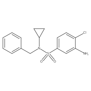 3-amino-N-benzyl-4-chloro-N-cyclopropylbenzene-1-sulfonamide Structure
