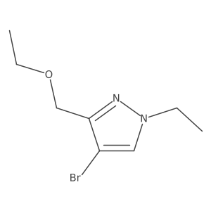 4-bromo-3-(ethoxymethyl)-1-ethyl-1H-pyrazole结构式