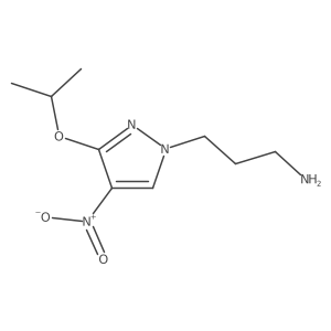 3-(3-isopropoxy-4-nitro-1H-pyrazol-1-yl)propan-1-amine结构式
