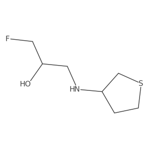 1-Fluoro-3-[(thiolan-3-yl)amino]propan-2-ol Structure
