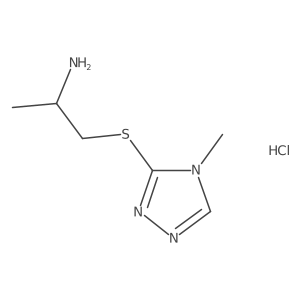 1-((4-methyl-4H-1,2,4-triazol-3-yl)thio)propan-2-amine hydrochloride结构式
