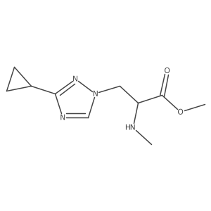 methyl 3-(3-cyclopropyl-1H-1,2,4-triazol-1-yl)-2-(methylamino)propanoate Structure