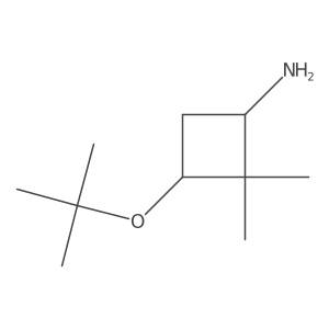 Rac-(1r,3s)-3-(tert-butoxy)-2,2-dimethylcyclobutan-1-amine结构式