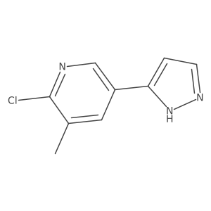 2-Chloro-3-methyl-5-(1H-pyrazol-3-yl)pyridine结构式