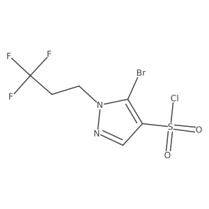5-Bromo-1-(3,3,3-trifluoropropyl)pyrazole-4-sulfonyl chloride Structure