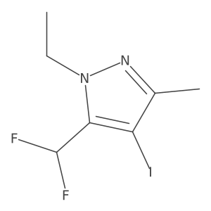 5-(Difluoromethyl)-1-ethyl-4-iodo-3-methylpyrazole Structure