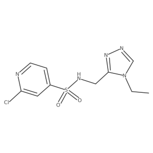 2-chloro-N-[(4-ethyl-4H-1,2,4-triazol-3-yl)methyl]pyridine-4-sulfonamide Structure