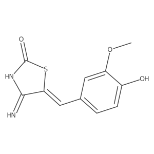 (5Z)-5-[(4-Hydroxy-3-methoxyphenyl)methylidene]-4-imino-1,3-thiazolidin-2-one Structure