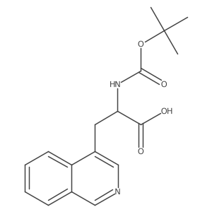 (S)-2-((tert-Butoxycarbonyl)amino)-3-(isoquinolin-4-yl)propanoic acid结构式
