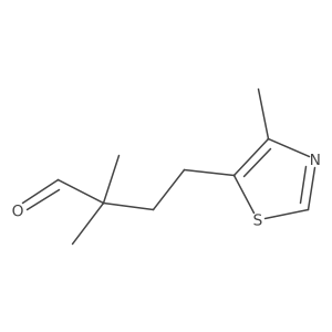 2,2-Dimethyl-4-(4-methyl-1,3-thiazol-5-yl)butanal结构式