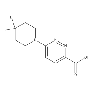 6-(4,4-Difluoropiperidin-1-yl)pyridazine-3-carboxylic acid结构式