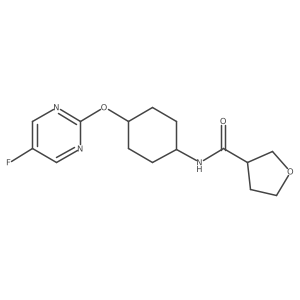 N-[(1r,4r)-4-[(5-fluoropyrimidin-2-yl)oxy]cyclohexyl]oxolane-3-carboxamide Structure