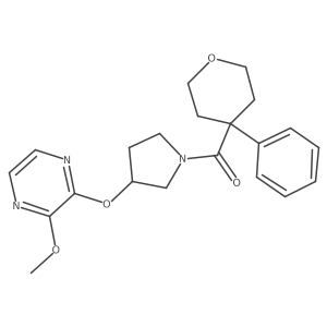 (3-((3-methoxypyrazin-2-yl)oxy)pyrrolidin-1-yl)(4-phenyltetrahydro-2H-pyran-4-yl)methanone Structure