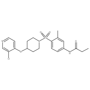 N-(4-((4-((3-chloropyridin-4-yl)oxy)piperidin-1-yl)sulfonyl)-3-methylphenyl)propionamide Structure