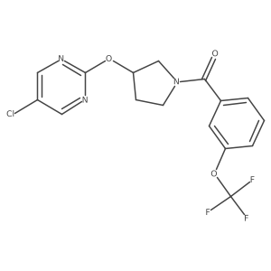 (3-((5-Chloropyrimidin-2-yl)oxy)pyrrolidin-1-yl)(3-(trifluoromethoxy)phenyl)methanone Structure