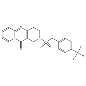 2-((4-(trifluoromethyl)benzyl)sulfonyl)-3,4-dihydro-1H-dipyrido[1,2-a:4',3'-d]pyrimidin-11(2H)-one结构式