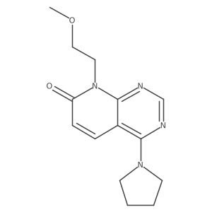 8-(2-methoxyethyl)-4-(pyrrolidin-1-yl)pyrido[2,3-d]pyrimidin-7(8H)-one Structure