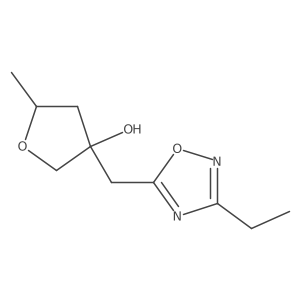 3-[(3-Ethyl-1,2,4-oxadiazol-5-yl)methyl]-5-methyloxolan-3-ol结构式