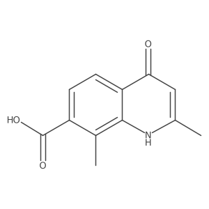 4-Hydroxy-2,8-dimethylquinoline-7-carboxylic acid结构式