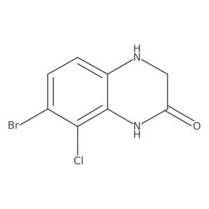 7-Bromo-8-chloro-3,4-dihydro-2(1h)-quinoxalinone结构式