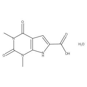 1,3-dimethyl-2,4-dioxo-7H-pyrrolo[2,3-d]pyrimidine-6-carboxylic acid;hydrate Structure