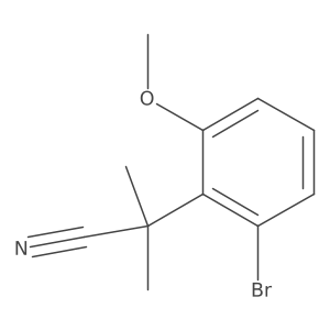 2-(2-Bromo-6-methoxyphenyl)-2-methylpropanenitrile Structure
