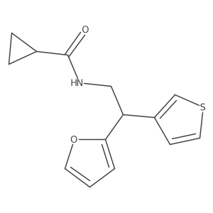 N-[2-(furan-2-yl)-2-(thiophen-3-yl)ethyl]cyclopropanecarboxamide Structure