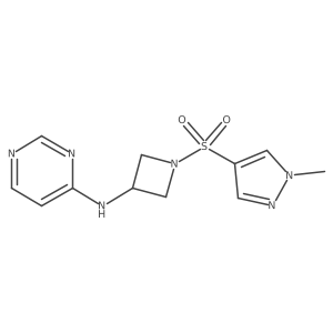 N-{1-[(1-methyl-1H-pyrazol-4-yl)sulfonyl]azetidin-3-yl}pyrimidin-4-amine Structure