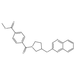 Methyl 4-[3-(quinoxalin-2-yloxy)pyrrolidine-1-carbonyl]benzoate Structure