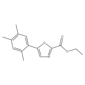 Ethyl 5-(2,4,5-trimethylphenyl)oxazole-2-carboxylate结构式