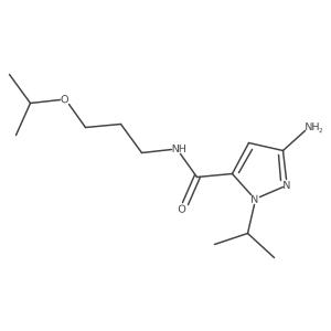 3-amino-1-(propan-2-yl)-N-[3-(propan-2-yloxy)propyl]-1H-pyrazole-5-carboxamide结构式
