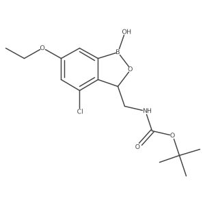 1,1-Dimethylethyl N-[(4-chloro-6-ethoxy-1,3-dihydro-1-hydroxy-2,1-benzoxaborol-3-yl)methyl]carbamate结构式