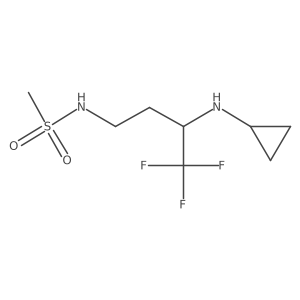 N-[3-(cyclopropylamino)-4,4,4-trifluorobutyl]methanesulfonamide结构式