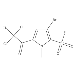 3-bromo-1-methyl-5-(trichloroacetyl)-1H-pyrrole-2-sulfonyl fluoride结构式