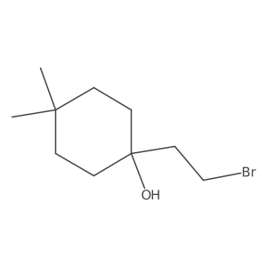1-(2-Bromoethyl)-4,4-dimethylcyclohexan-1-ol结构式