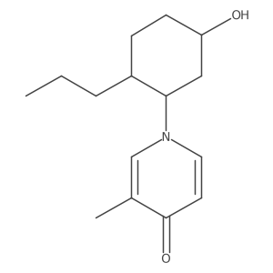 1-(5-Hydroxy-2-propylcyclohexyl)-3-methyl-1,4-dihydropyridin-4-one结构式