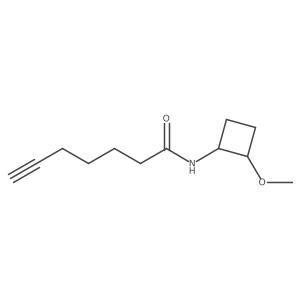 N-(2-methoxycyclobutyl)hept-6-ynamide Structure
