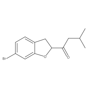 1-(6-Bromo-2,3-dihydro-1-benzofuran-2-yl)-3-methylbutan-1-one结构式