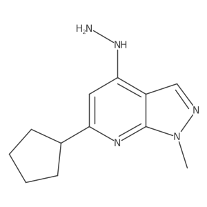 6-cyclopentyl-4-hydrazinyl-1-methyl-1H-pyrazolo[3,4-b]pyridine Structure