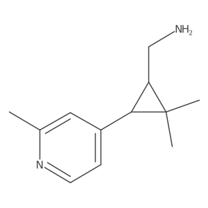 [2,2-Dimethyl-3-(2-methylpyridin-4-yl)cyclopropyl]methanamine结构式