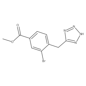 Methyl 3-bromo-4-(1-tetrazolylmethyl)benzoate结构式
