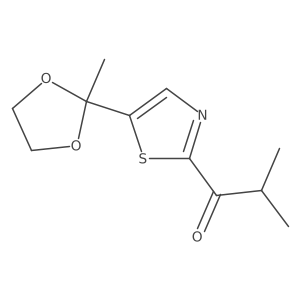 2-Methyl-1-[5-(2-methyl-1,3-dioxolan-2-yl)-1,3-thiazol-2-yl]propan-1-one Structure